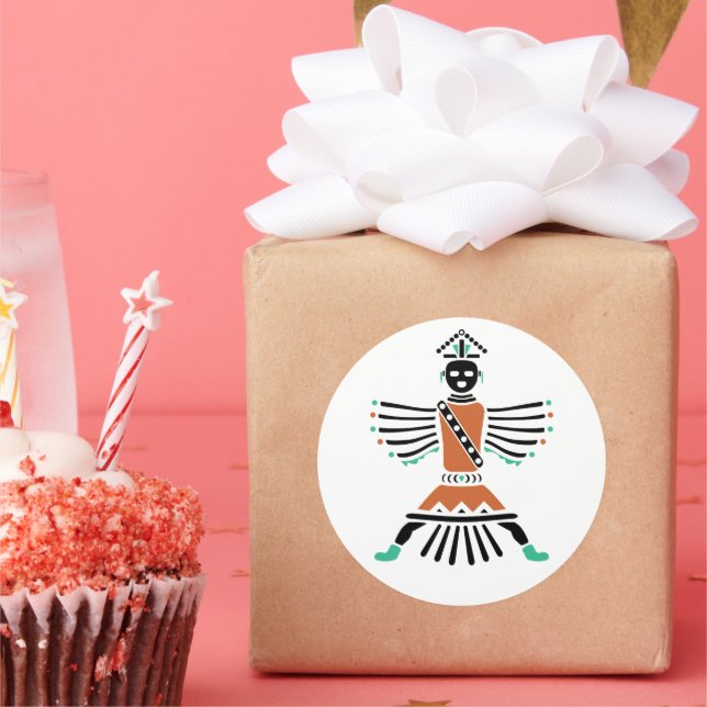 Rez-Messingkrieger Runder Aufkleber (Party)