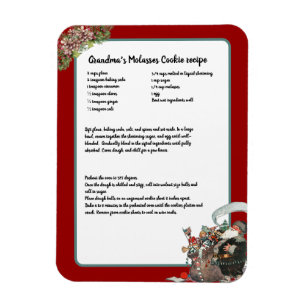 Rezept Andenken Rot Weihnachten Vintage Santa Magnet