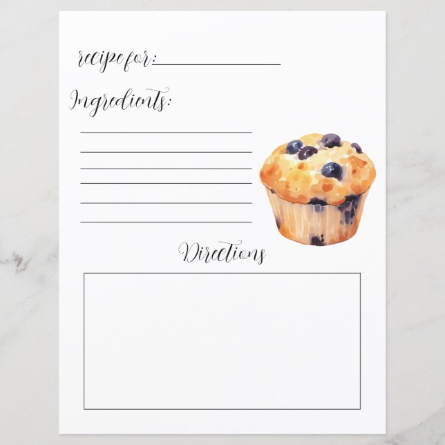 Rezept Buchseite für Blueberry Muffins (Vorderseite)