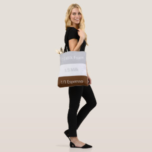 Rezept Cappuccino Kaffee Textdesign Tasche