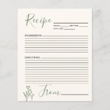 Rezept Card Boho Blumenbudget