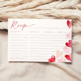 Rezept Card Rosa Herzklopfen Brautparty Einladung