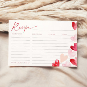 Rezept Card Rosa Herzklopfen Brautparty Einladung