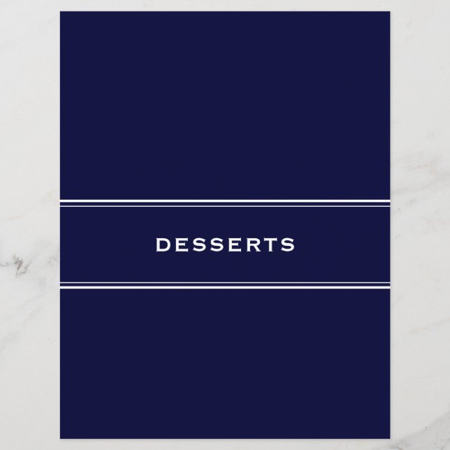 Rezept Divider Desserts Navy Blue (Vorderseite)