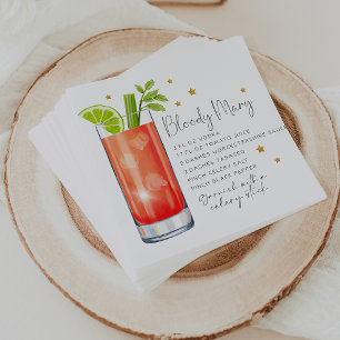 Rezept für Bloody Mary Cocktail Serviette