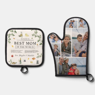 Rezept für die beste Mama   7 FOTO Ofenhandschuh & Topflappen-Set