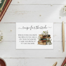 Rezept für die Braut Brautdusche Bücher