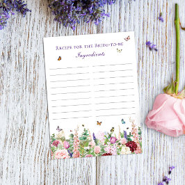 Rezept für die Bride Floral & Butterfly Postkarte