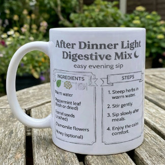 Rezept für Digestiv-Tee nach dem Abendessen Kaffeetasse