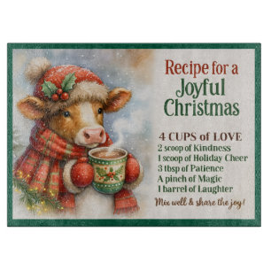 Rezept für ein frohes Weihnachtsfest mit Wintry Co Schneidebrett