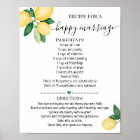 Rezept für ein Happy Eriage Lemons Duschgeschenk