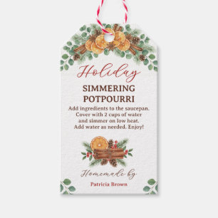 Rezept für ein simmerierendes Weihnachtspotpourri  Geschenkanhänger