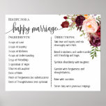 Rezept für eine glückliche Hochzeit frisch verheir Poster<br><div class="desc">Klicken Sie auf "Design bearbeiten",  um das Layout zu personalisieren oder zu ändern (Textänderung,  Schriftart,  Schriftart). ** Bitte lesen Sie die vollständige Auflistung für die passende Einladung,  Brautparty-Spiele,  Tags und Signatur verfügbar**</div>