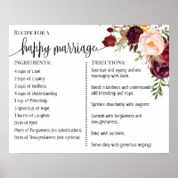 Rezept für eine glückliche Hochzeit frisch verheir