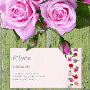 Rezept für eine Rosenparty-Brautparty Begleitkarte
