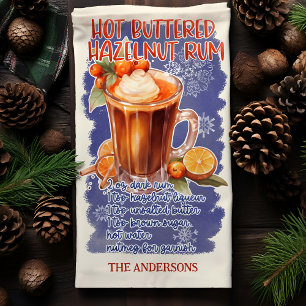Rezept für einen Butter-Haselnuss-Rum-Weihnachtsco Geschirrtuch