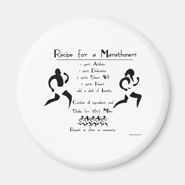Rezept für einen Marathoner Magnet (Vorne)