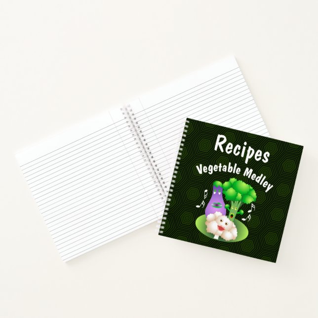 Rezept für Gemüse-Medley Notizbuch (Innenseite)
