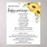 Rezept für glückliche Hochzeit Duschgeschenk Sonne Poster<br><div class="desc">Klicken Sie auf "Design bearbeiten",  um das Layout zu personalisieren oder zu ändern (Textänderung,  Schriftart,  Schriftart). ** Bitte lesen Sie die vollständige Auflistung für die passende Einladung,  Brautparty-Spiele,  Tags und Signatur verfügbar**</div>