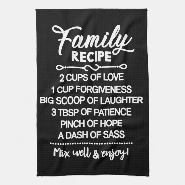 Rezept für Inspirationsfamilien Geschirrtuch (Vertikal)