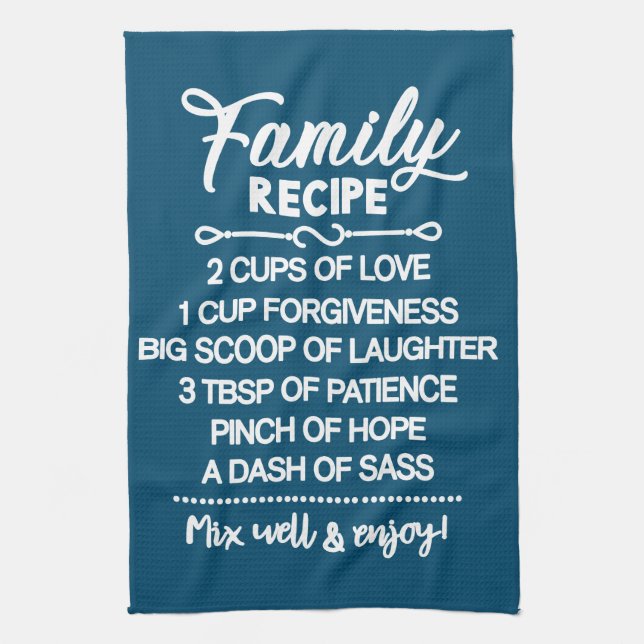 Rezept für Inspirationsfamilien Geschirrtuch (Vertikal)