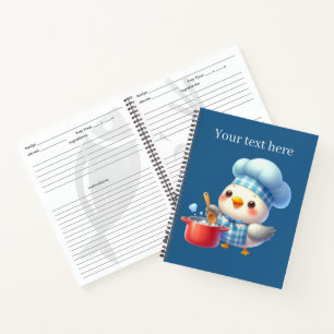 Rezept für niedliche Koch Notizbuch