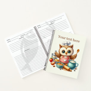 Rezept für niedliche Koch Notizbuch