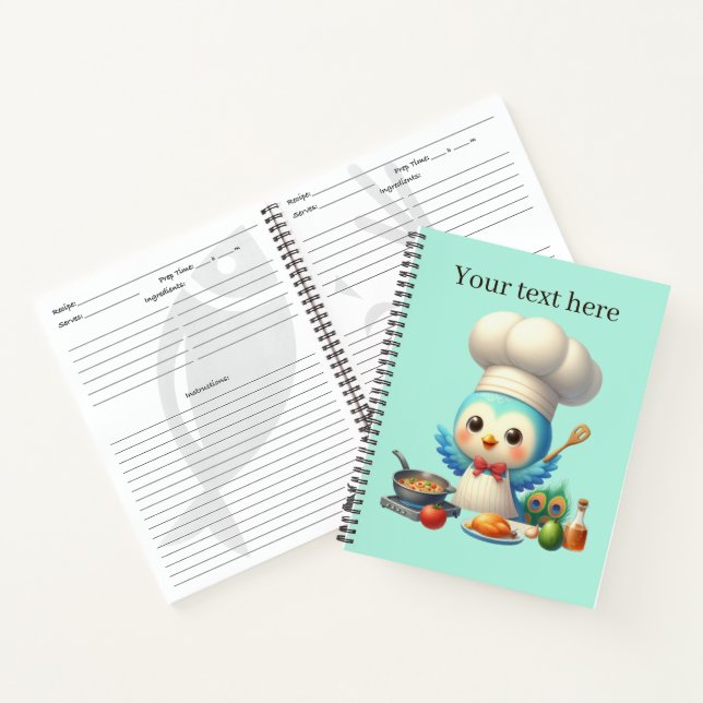 Rezept für niedliche Koch Notizbuch (Innenseite)