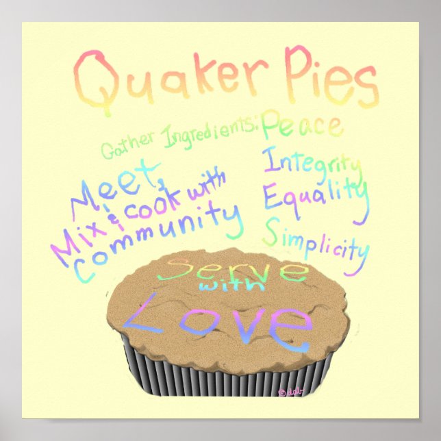 Rezept für Quaker Pies Poster (Vorne)