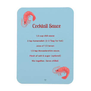 Rezept für rosa Garnelen-Cocktail-Sauce flexibler  Magnet