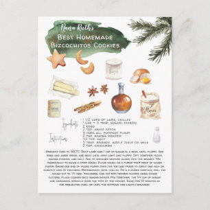 Rezept für selbstgemachte Bizcochitos   Feiertag Postkarte