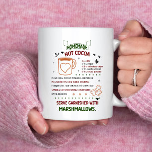 Rezept für selbstgemachte Hot-Cacao-Kekse als Weih Kaffeetasse