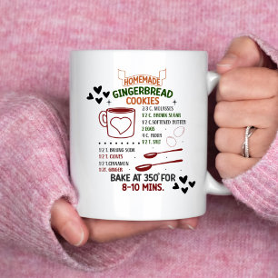 Rezept für selbstgemachte Lebkuchen-Weihnachtsgesc Kaffeetasse