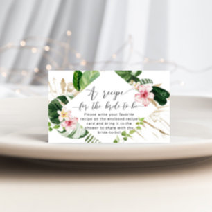 Rezept für tropisches Brautparty Begleitkarte