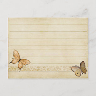 Rezept Hochzeitkarte Vintager Schmetterling Postkarte