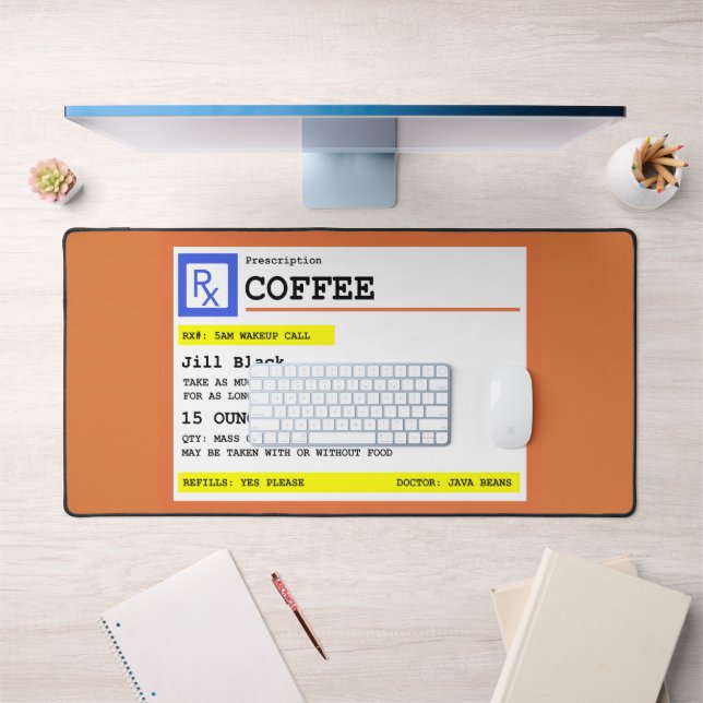Rezept Kaffee Personalisiert Funny Schreibtischunterlage (Büro 1)