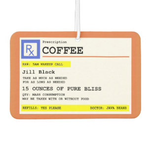 Rezept Kaffee Quadrat Personalized Autolufterfrischer