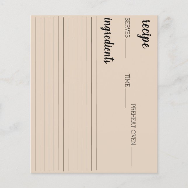 Rezept-Karte (Vorderseite)