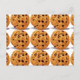 Rezept-Karte Chocolate Chip Erdnuss Butter Cookie Postkarte