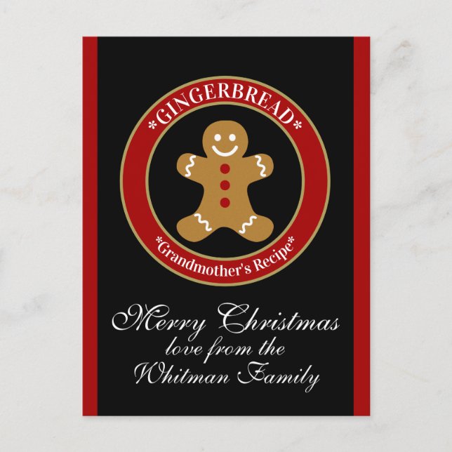 Rezept-Karte Feiertagspostkarte (Vorderseite)