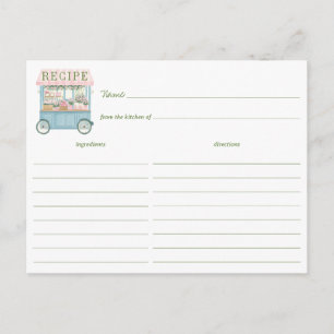 Rezept-Karte für das Brautparty frisch Postkarte