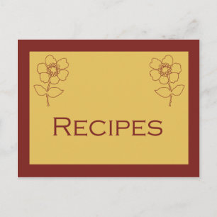 Rezept-Karte für Rost und Tan Postkarte
