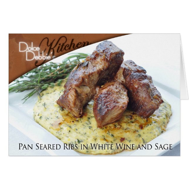 Rezept-Karte - Pan verbrannte Rippen (Vorderseite (Horizontal))