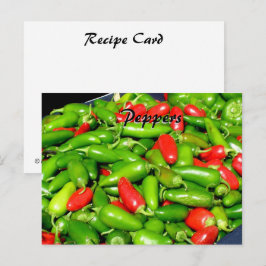 Rezept-Karte - Paprikaschoten Postkarte