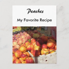 Rezept-Karte - Pfirsiche Postkarte