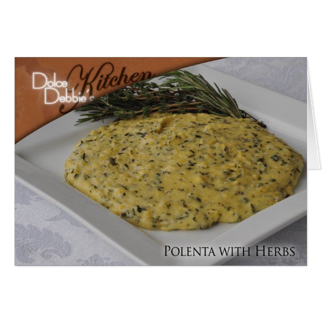 Rezept-Karte - Polenta mit Kräutern (Vorderseite (Horizontal))