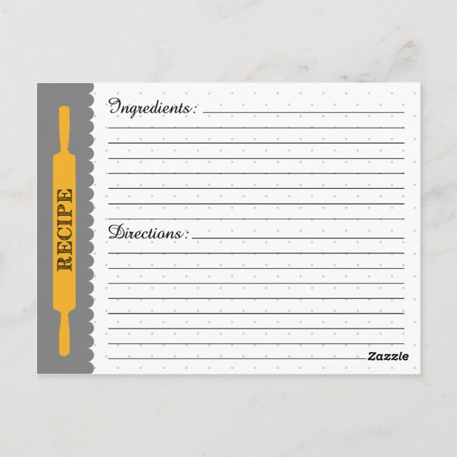 Rezept-Karte Postkarte (Rückseite)