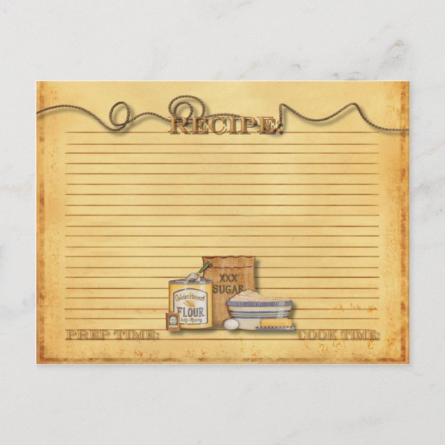 Rezept-Karte Postkarte (Vorderseite)