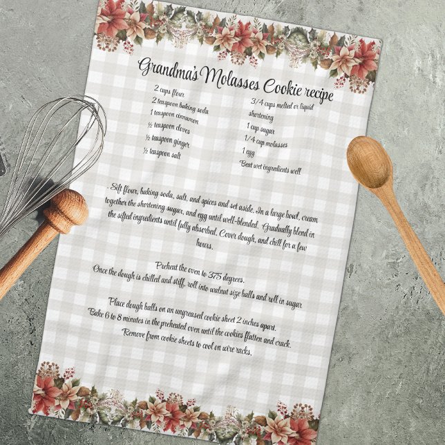 Rezept Keepake Xmas Cookie Graue Bufaloe kariert Geschirrtuch (Von Creator hochgeladen)