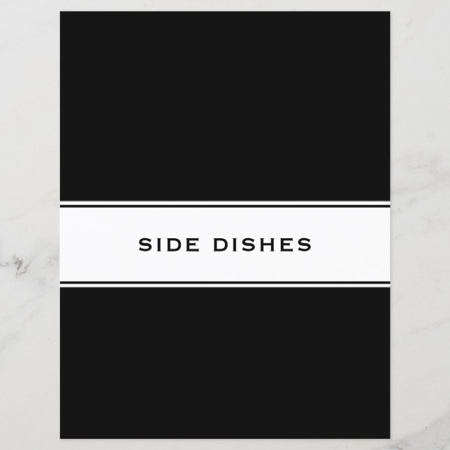Rezept-Kochbuch-Division | Seitliche Geschirr (Vorderseite)